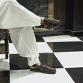 Brooklyn - Men's Dark Brown Box Leather High Shine Sandal video