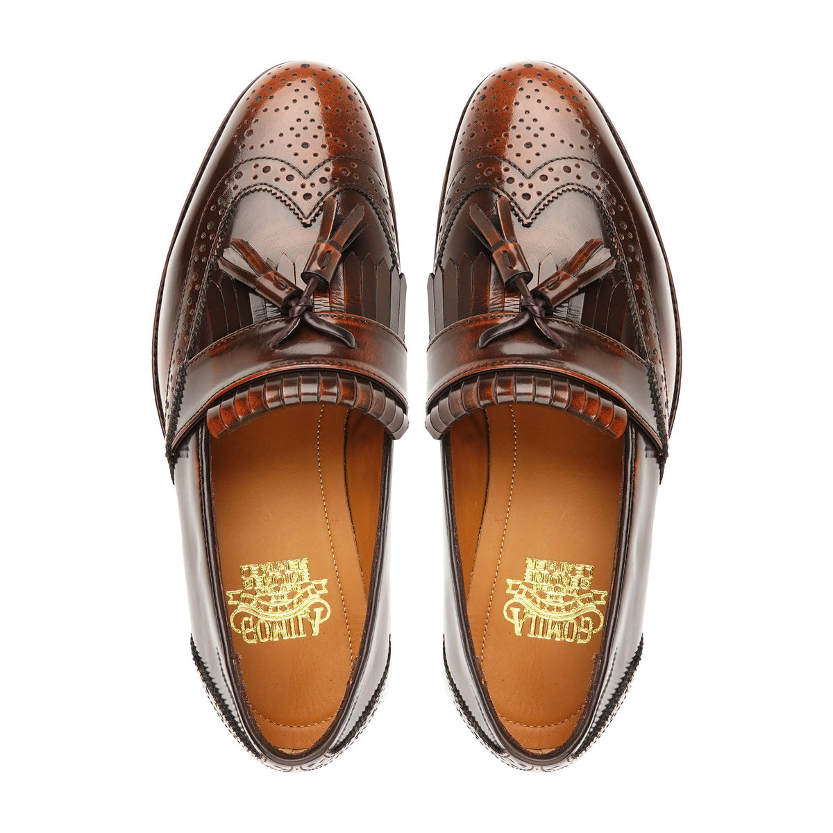 Hobbs - Men's Burnished Brown Box Leather High Shine Loafer