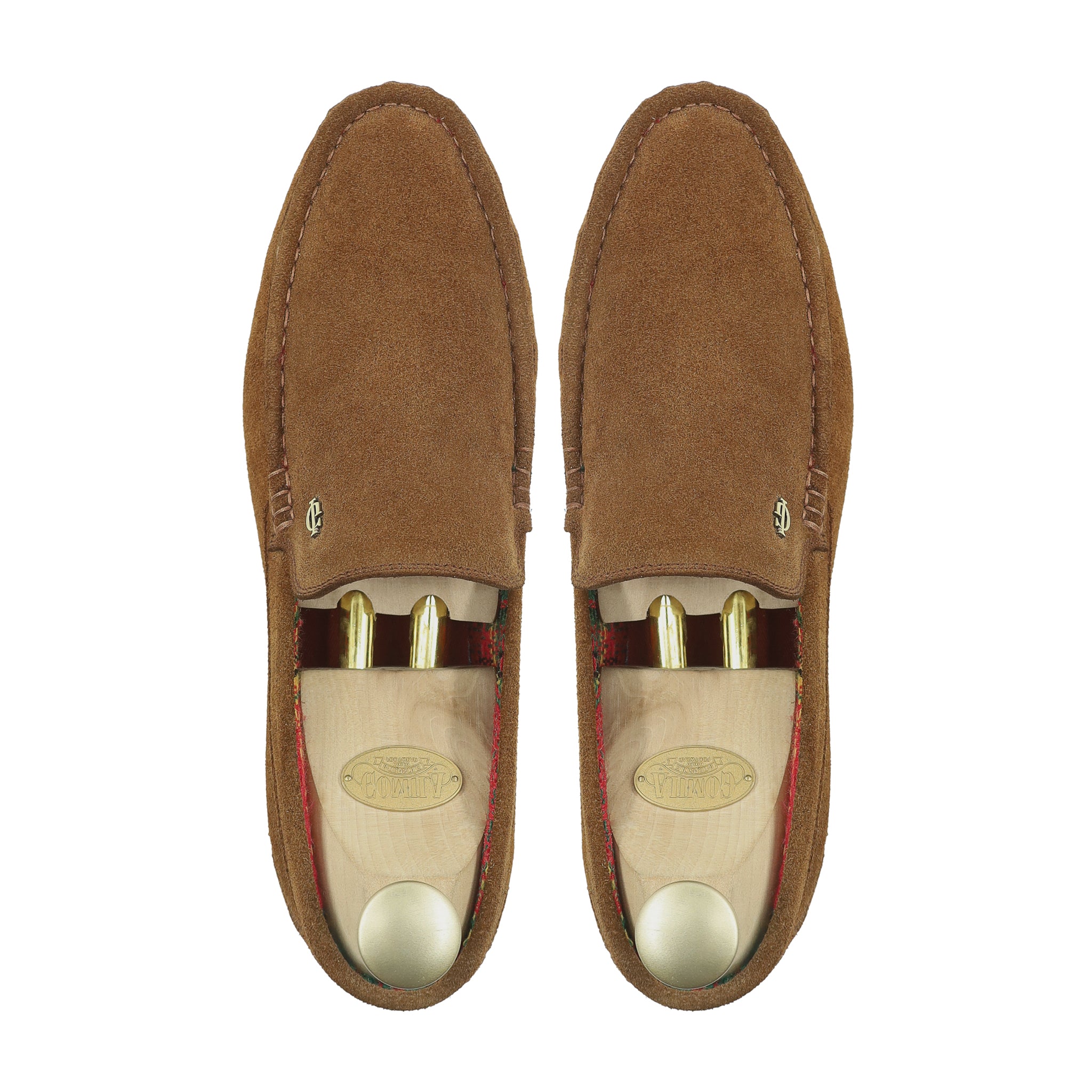 Ron - Men's Cognac Suede Driver Shoe