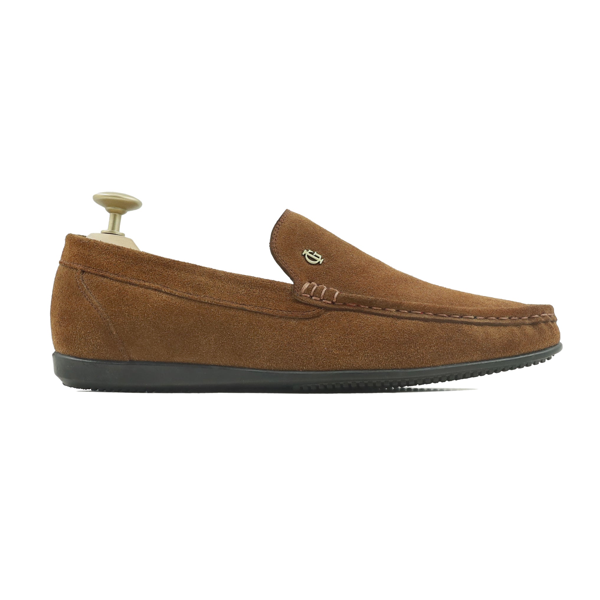 Ron - Men's Cognac Suede Driver Shoe