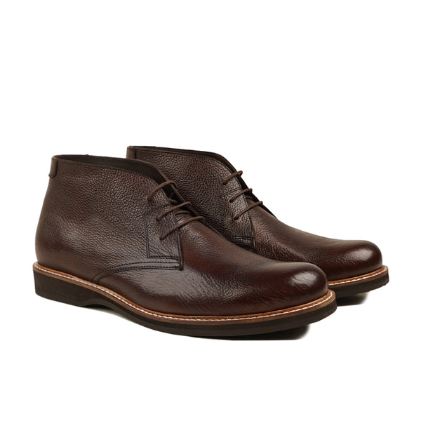 Tadao - Men's Brown Kid Suede Chukka Boot