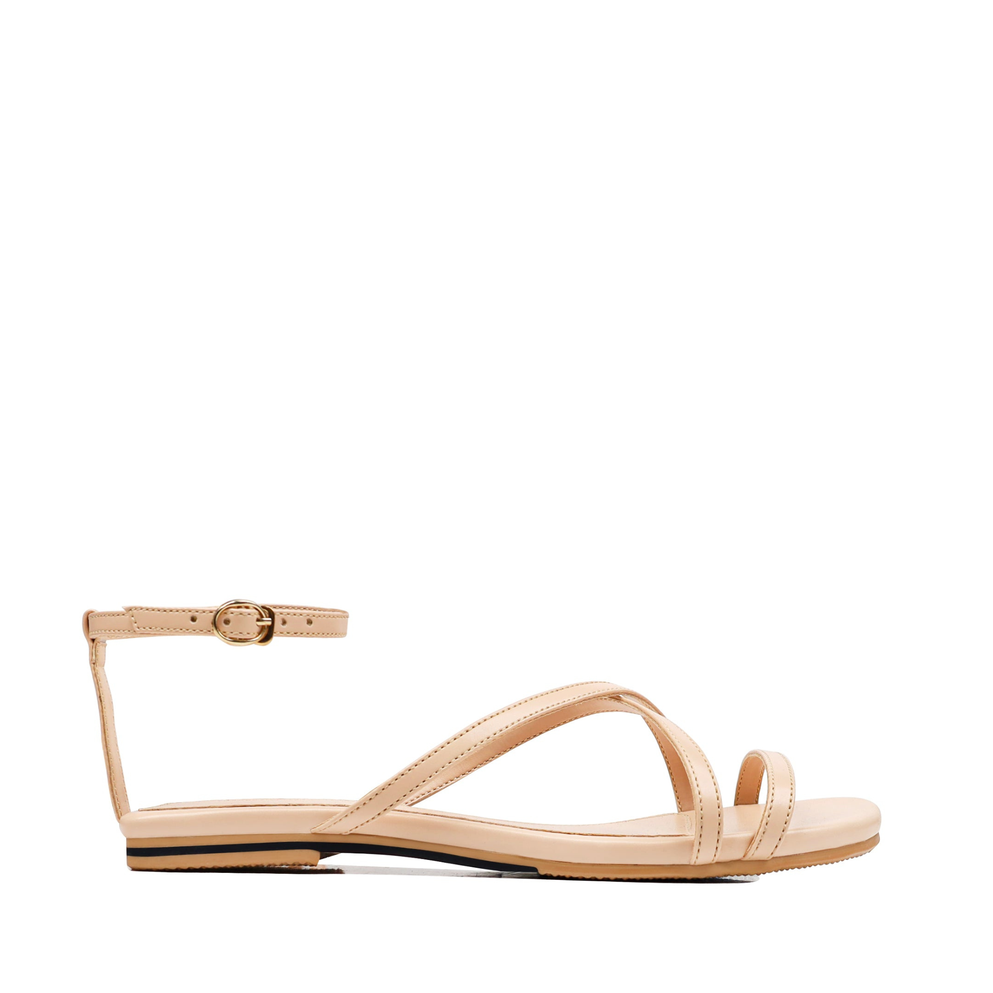Tessa - Women's Light Beige Strapped Sandal