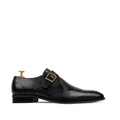Brecon - Men's Black Calf Leather Single Monkstrap