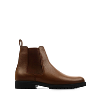 Ryze - Men's Brown Pebble Grain Leather Chelsea Boot