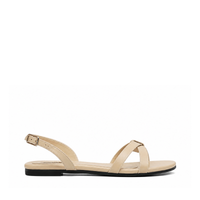 Aime - Women's Light Beige Strapped Sandal