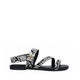 Calyx - Women's Black and Grey Strapped Sandal