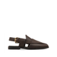 Lahti - Men's Dark Brown Pebble Grain Leather Sandal