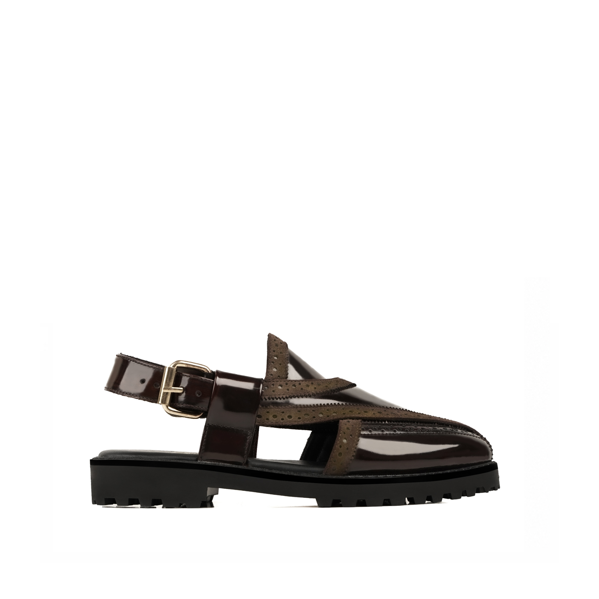 Musina - Dark Brown Box Leather Sandal