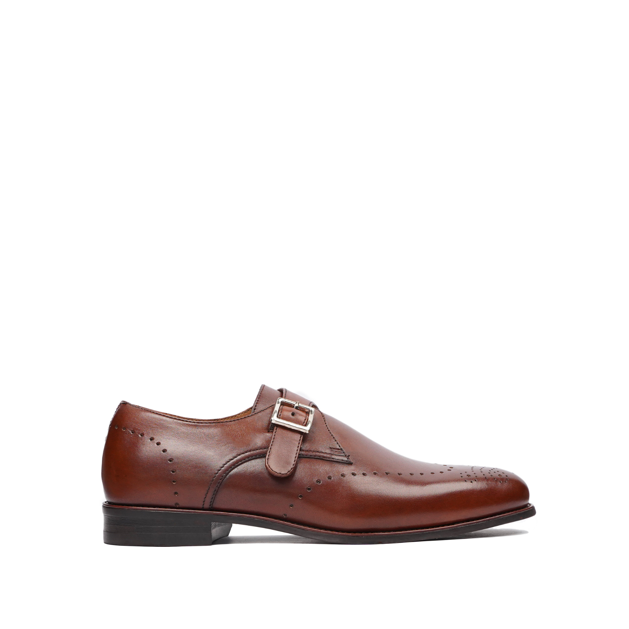 Zajburg- Men's Tan Calf Leather Single Monkstrap