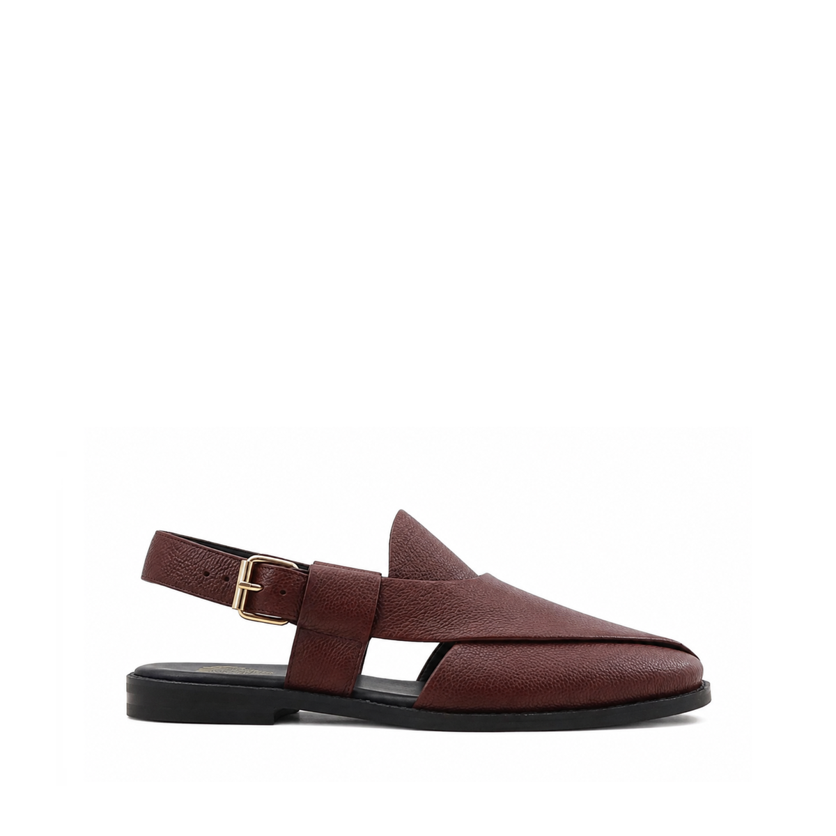 Lahti - Men's Oxblood Pebble Grain Leather Sandal