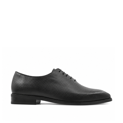 Tromso - Men's Black Pebble Grain Leather Wholecut Shoe