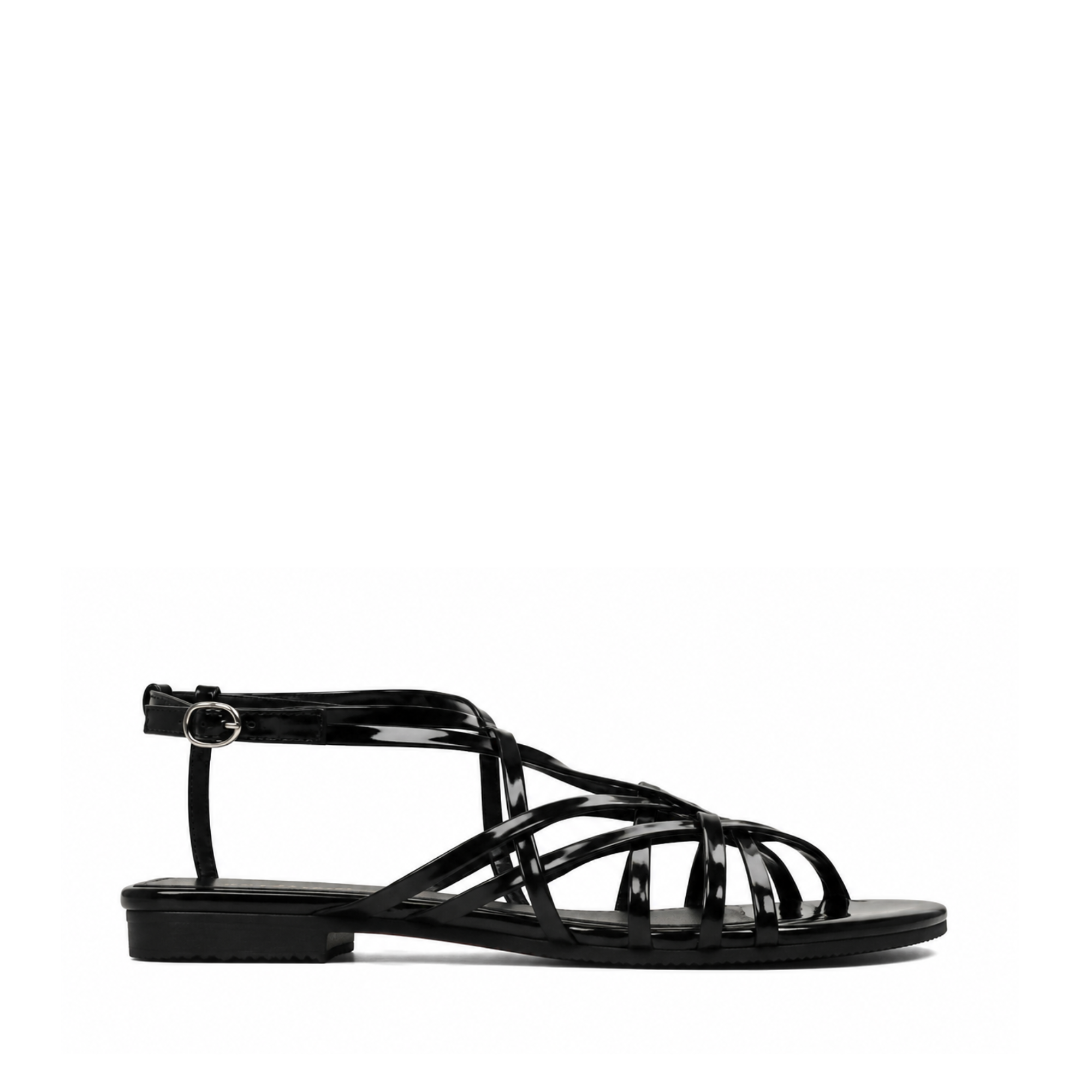 Nyla - Women's Black Strapped Sandal
