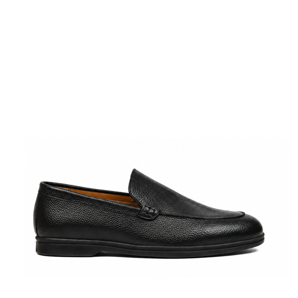 Rove - Men's Black Pebble Grain Leather Loafer