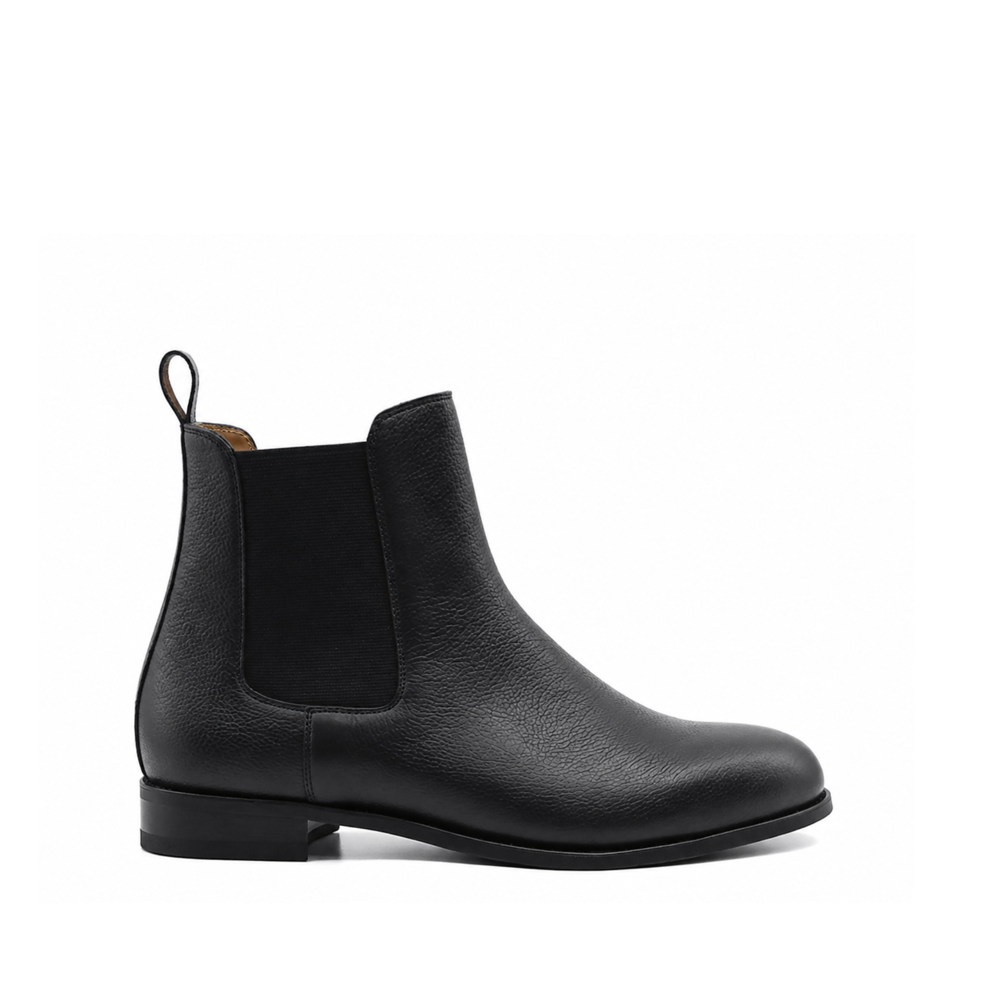 Camellia - Men's Black Pebble Grain Leather Chelsea Boot