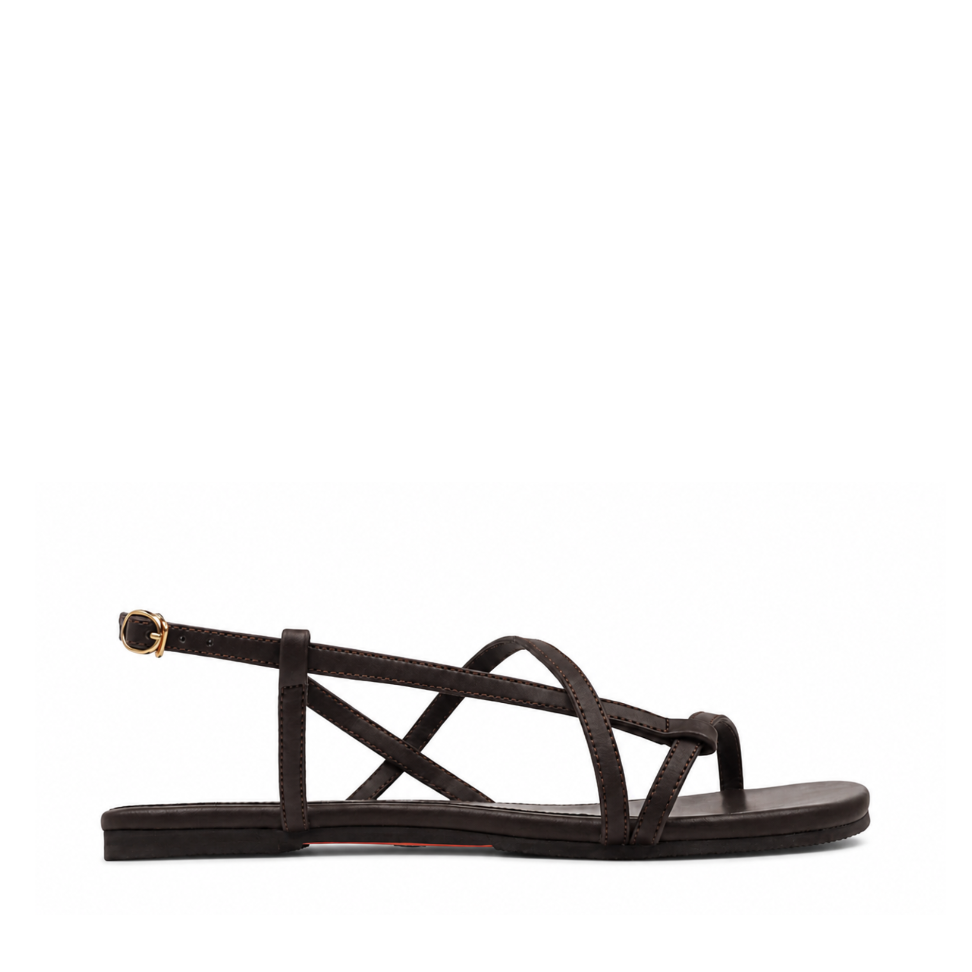 Evi - Women's Brown Strapped Sandal