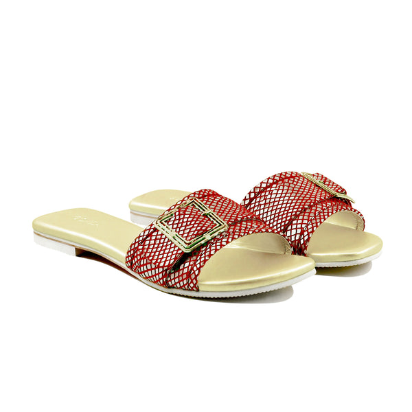 Gabriella - Women's Red and Golden Slipper