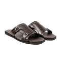 Ozzy - Dark Brown Calf Leather Slipper