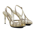 Lily - Women's Golden Strapped Heels