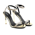 Emilia - Women's Golden Strapped Heels