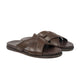 Sabbia - Men's Dark Brown Calf Leather Slipper