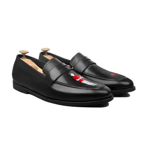 Zelvik - Men's Black Hand Painted Loafer