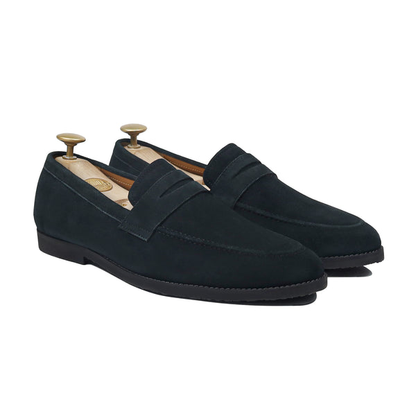Flux - Men's Dark Blue Split Suede Loafer