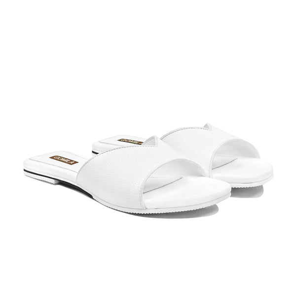 Cleo - Women's White Slipper