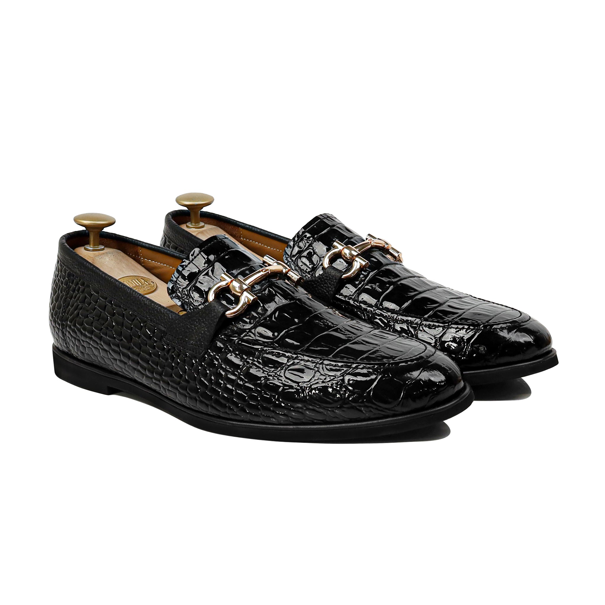 Arvo - Men's Black Patent Leather Loafer