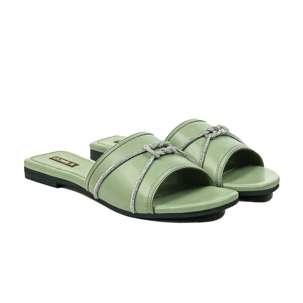 Reya - Women's Light Green Slipper