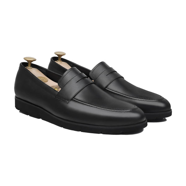 Eltor - Men's Black Calf Leather Loafer