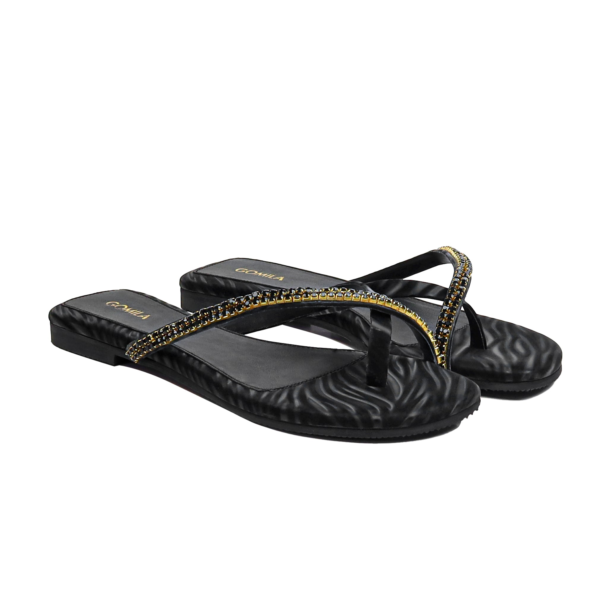 Seren - Women's Black and Yellow Slipper