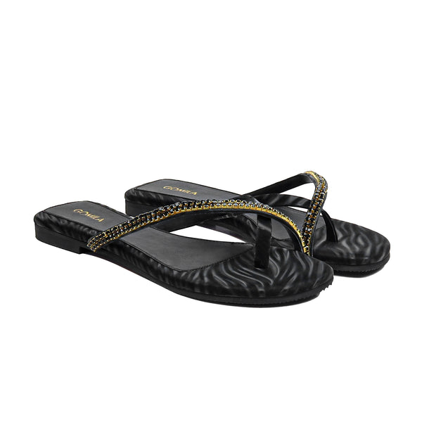 Seren - Women's Black and Yellow Slipper