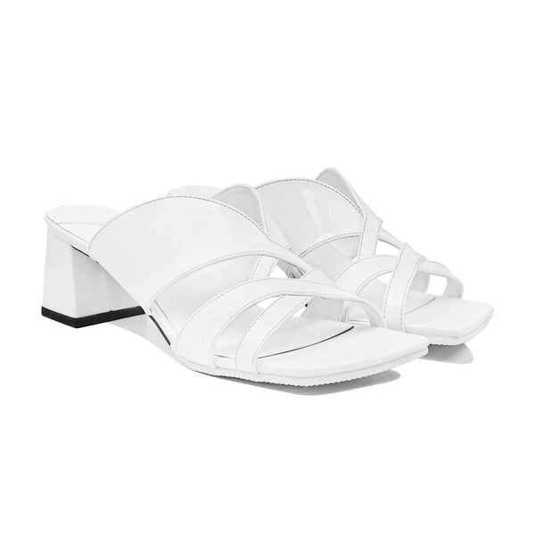 Gleam - Women's White Heels