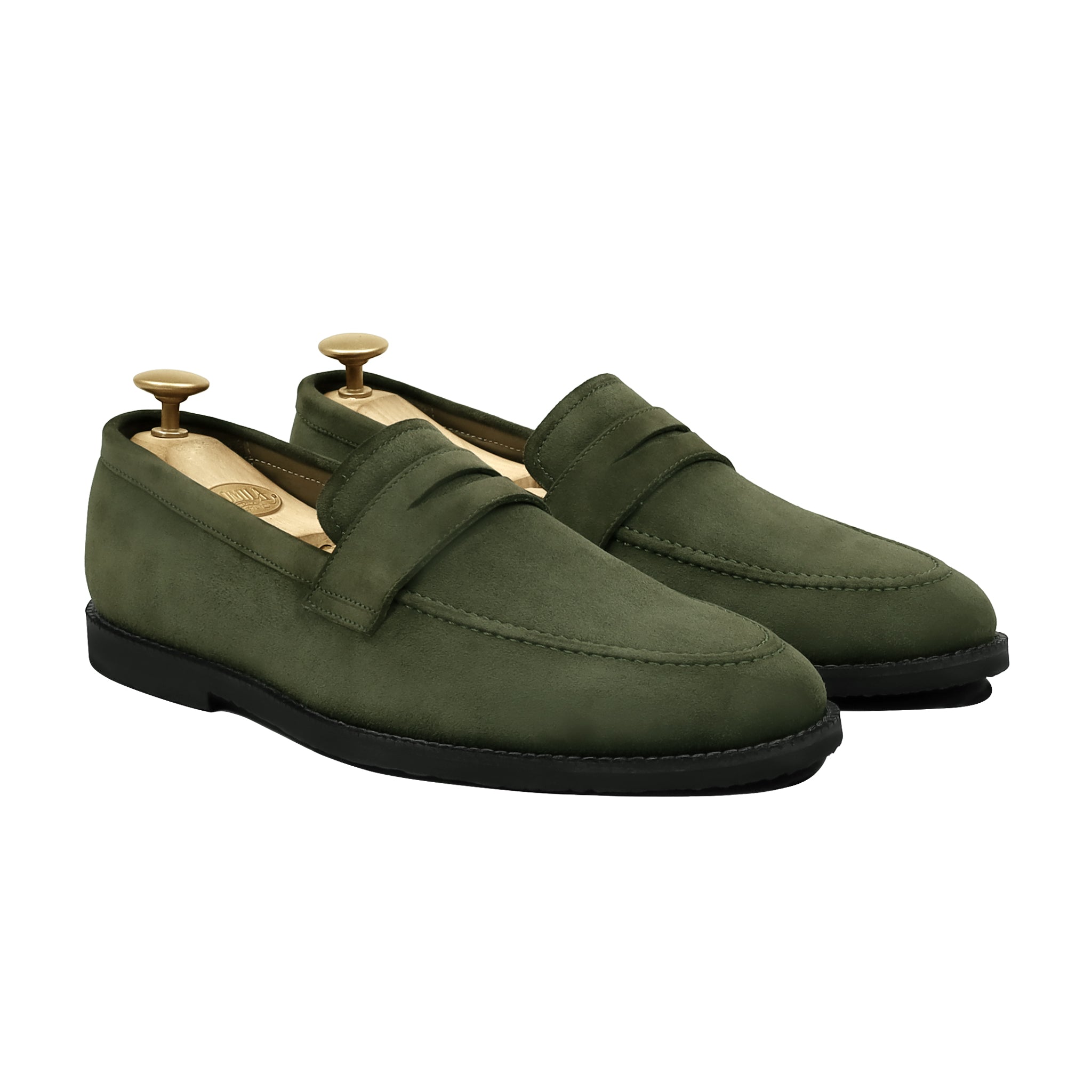 Flux - Men's Olive Green Split Suede Loafer