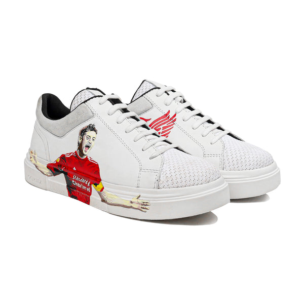 Elitekick - Men's White Hand Painted Sneaker