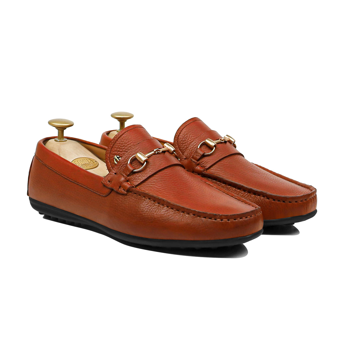 ایٹن - مردوں کا نارنجی پیبل گرین ڈرائیور جوتا