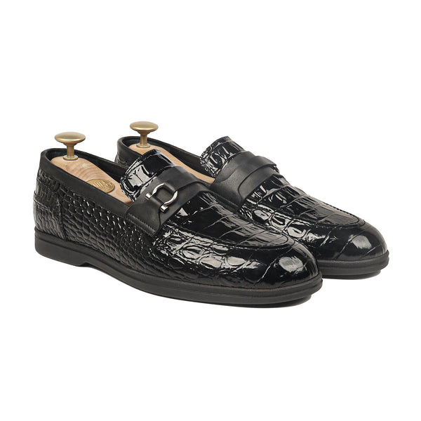 Ovrin - Men's Black Patent Leather Loafer