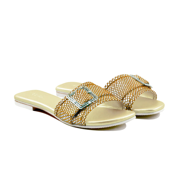 Gabriella - Women's Orange and Golden Slipper