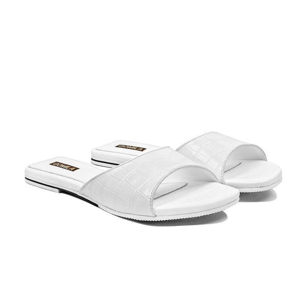 Tess - Women's White Slipper