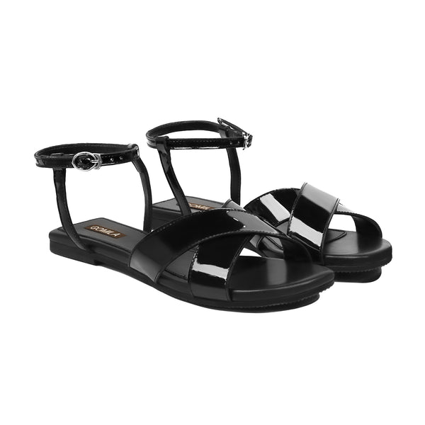 Lexi - Women's Black Strapped Sandal