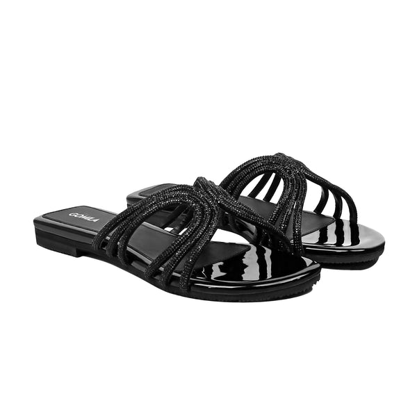 Yelani - Women's Black Slipper