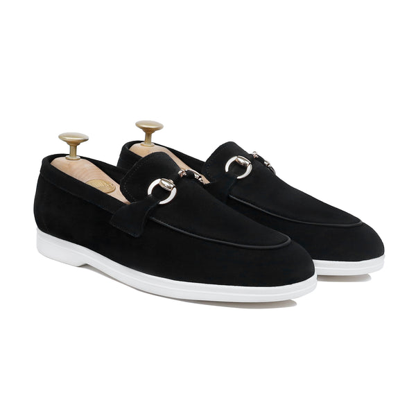 Vesco - Men's Black Suede Loafer