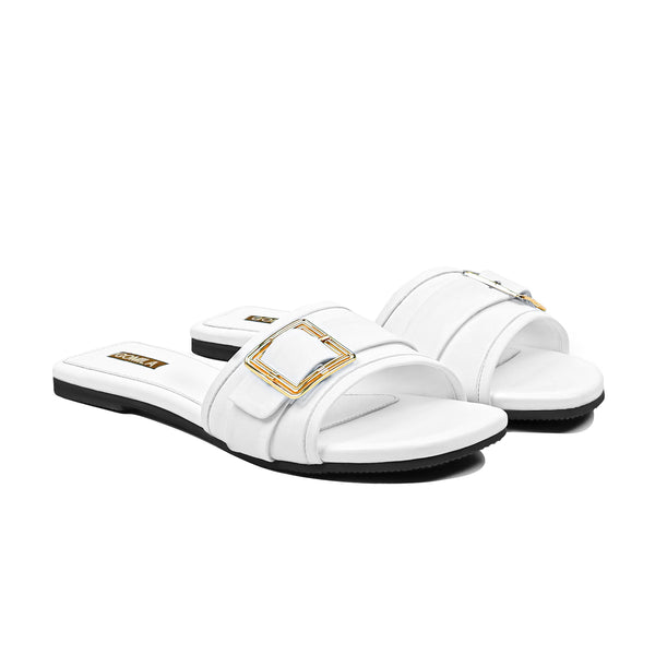 Gabriell - Women's White Slipper