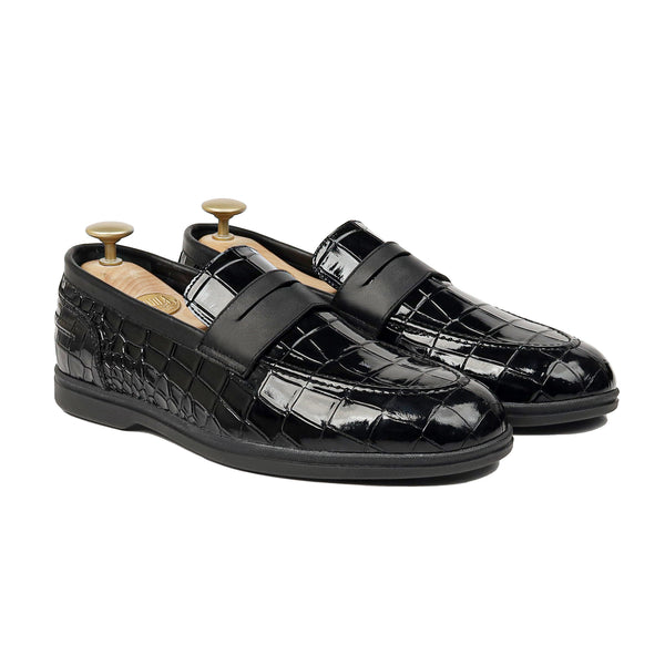 Rolvik - Men's Black Patent Leather Loafer