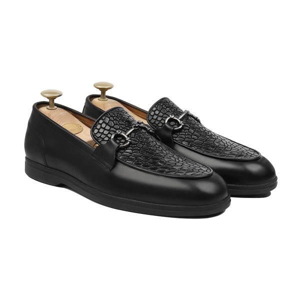 Orvik- Men's Black Calf Leather Loafer