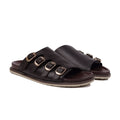 Nero - Men's Brown Calf Leather Slipper