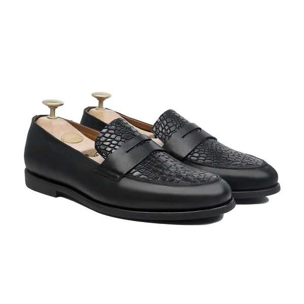 Neyoshi - Men's Black Calf Leather Loafer