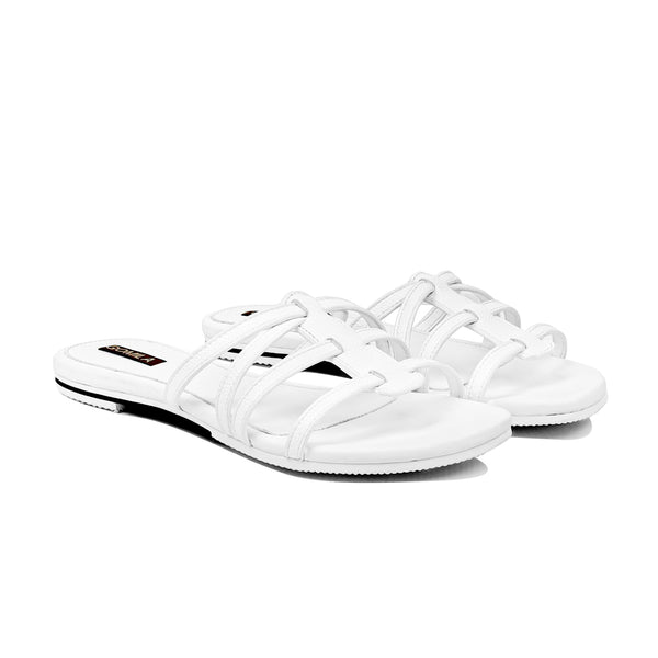 Elva - Women's White Slipper