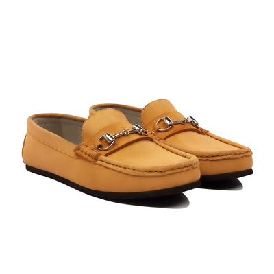 Lyla - Ladies Camel Suede Loafer