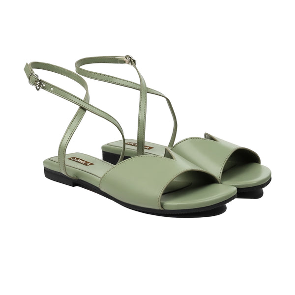 Isla - Women's Light Green Strapped Sandal
